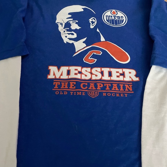 XL Mark Messier Ladies two tone long sleeve t-shirt.  New with tags. - Picture 2 of 5